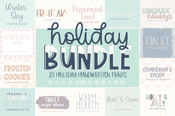 Download Holiday Font Bundle - Font bundle Collection