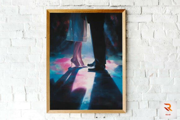 Download 1980s Couple on Dance Floor Wall Art - 80s Collection