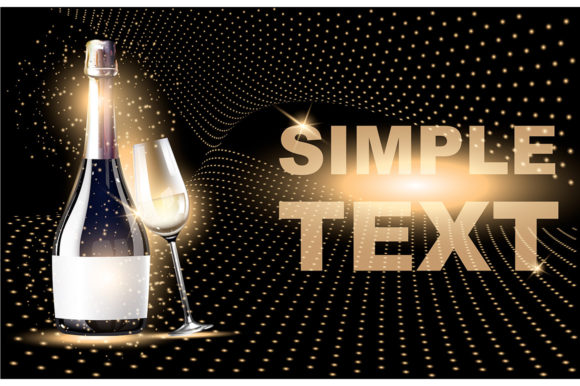 Download Gold Wine Realistic Vector Product Ads - Ads Collection