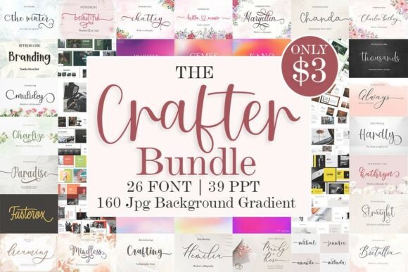Download The Crafter Font Bundle - Font bundle Collection